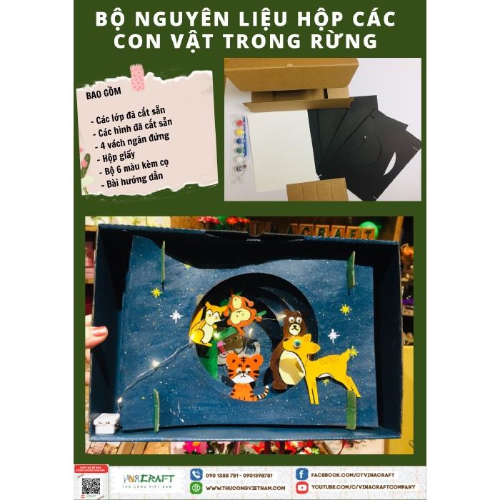 Bộ nguyên liệu các con vật trong rừng